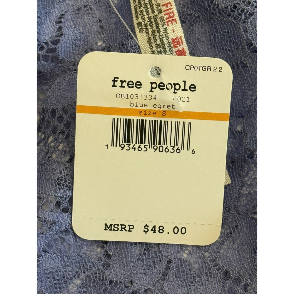 NWT Free‎ People INTIMATELY Sitting Pretty Floral Lace Brami Egret Blue Size S - Picture 14 of 16